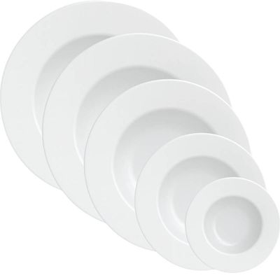 Jogo de Pratos 20 Peças Tramontina Maria Augusta Porcelana Mesa Posta Jantar
