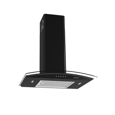 Coifa Fogatti De Parede Clean Vidro Curvo Black 60cm Preto 220V
