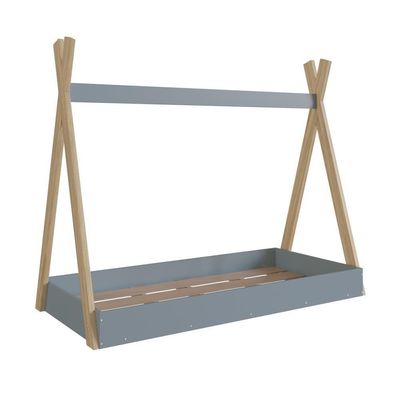 Cama Infantil Cabana Montessoriana De Solteiro Para Menino Menina Azul