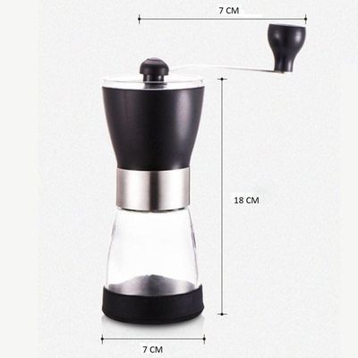 Moedor Cafe Inox Vidro Manual Moinho Graos Mesa Luxo Vintage