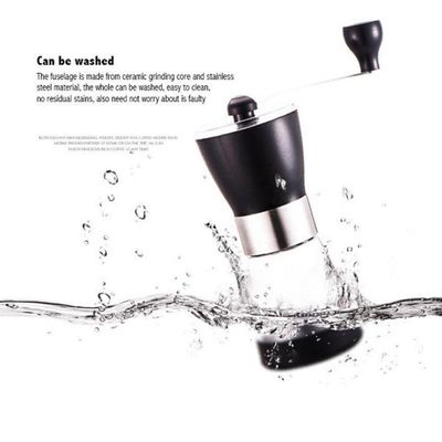 Moedor Cafe Inox Vidro Manual Moinho Graos Mesa Luxo Vintage