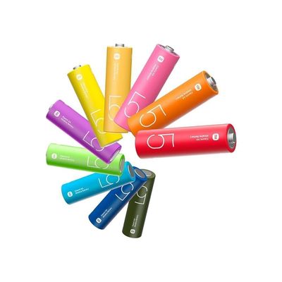 Estojo Com 10 Unidades De Pilha Alcalina AA Xiaomi Colorido