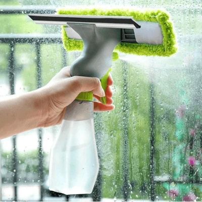 Rodo Mop Reservatorio Limpa Spray Vidro Janela Box Borrifador 3 Em 1 Kit Completo