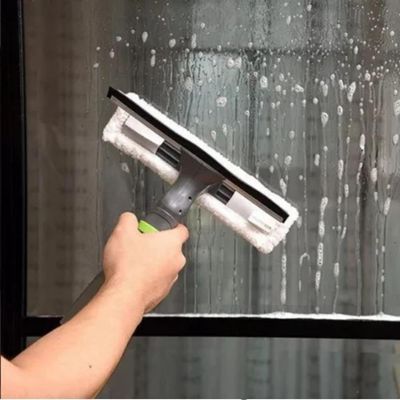 Rodo Mop Reservatorio Limpa Spray Vidro Janela Box Borrifador 3 Em 1 Kit Completo