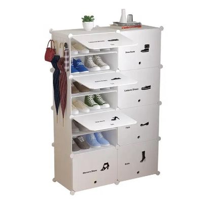 Armario Organizador Grande Guarda Brinquedos Roupa Sapateira Modular Porta Treco Estante 8 Modulos