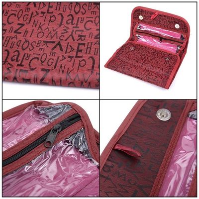 Bolsa Viagem Frasqueira Necessaire Dobravel Bolsinha 4 Divisorias Bolsos Organizador Maquiagem