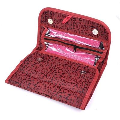 Bolsa Viagem Frasqueira Necessaire Dobravel Bolsinha 4 Divisorias Bolsos Organizador Maquiagem
