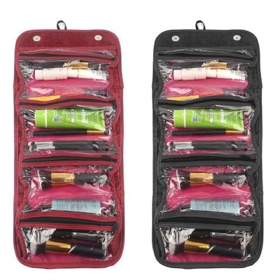 Bolsa Viagem Frasqueira Necessaire Dobravel Bolsinha 4 Divisorias Bolsos Organizador Maquiagem