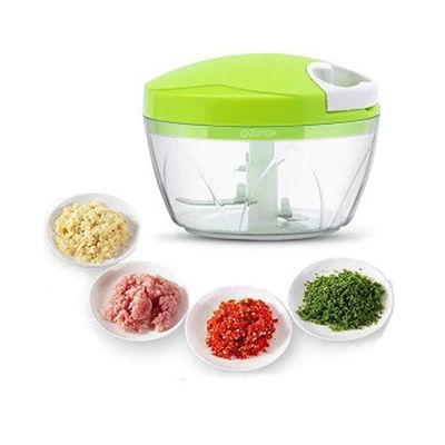Triturador Processador Moedor Manual Alimentos Alho Cebola Temperos Mini Mixer 3 Laminas