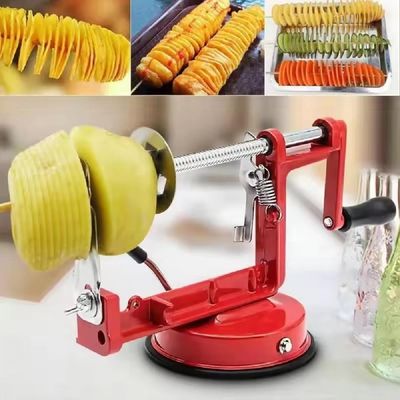 Maquina Cortar Espiral Fazer Batata Legumes Frutas Verduras Fatiador Slicer Chips No Palito