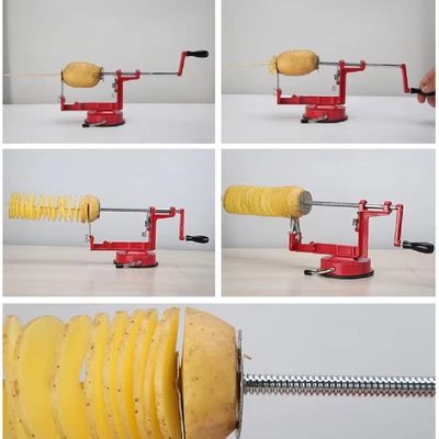 Maquina Cortar Espiral Fazer Batata Legumes Frutas Verduras Fatiador Slicer Chips No Palito