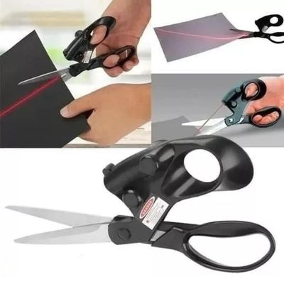 Tesoura Mira Guia Corte Laser Tecidos Patchwork Artesanato Papel Raio Precisao Multiuso Costura