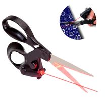 Tesoura Mira Guia Corte Laser Tecidos Patchwork Artesanato Papel Raio Precisao Multiuso Costura