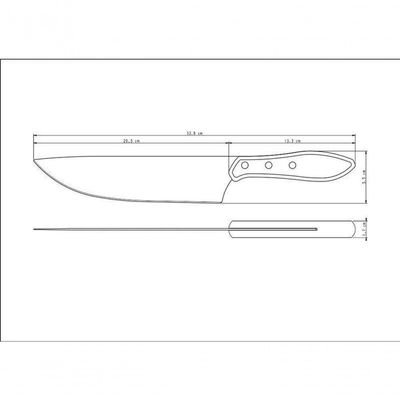 Faca Para Carne Tramontina Em Aço Inox E Cabo Polywood Vermelho 8