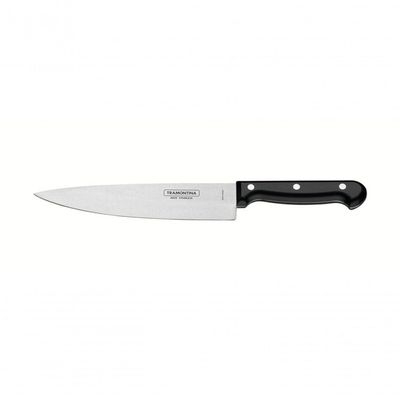 Faca Chefe Tramontina Ultracorte 8" Inox Preta