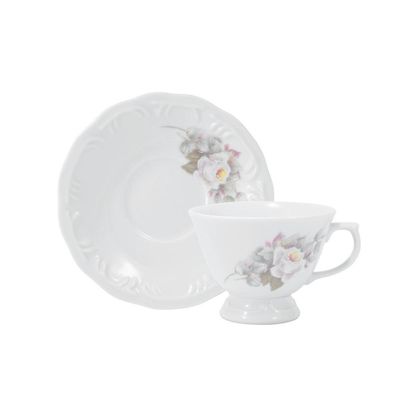Jogo de Jantar 42 Peças Chá Café Eterna Porcelana Schmidt