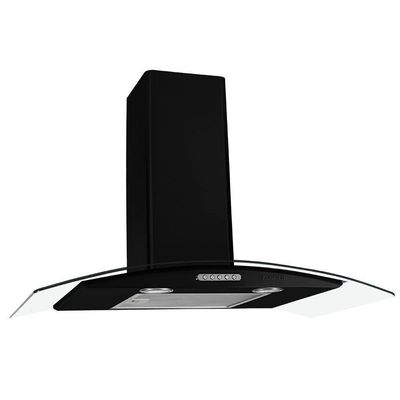 Coifa De Parede 80cm Vidro Curvo Duto Slim Fogatti Black 110V