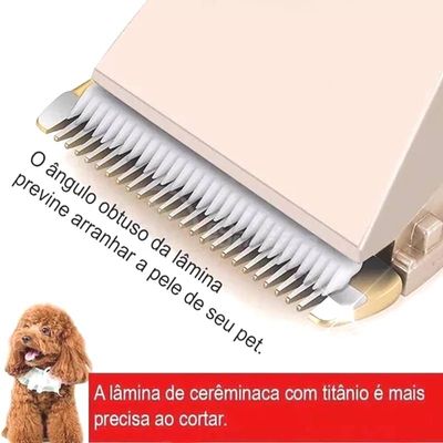 Máquina de Tosar e Aparar pelo de Animais de Estimação