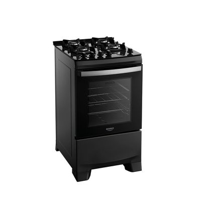 Fogão 4 Bocas Dako Supreme Black Digital Mesa Vidro Bivolt