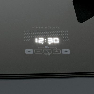 Fogão 4 Bocas Dako Supreme Black Digital Mesa Vidro Bivolt