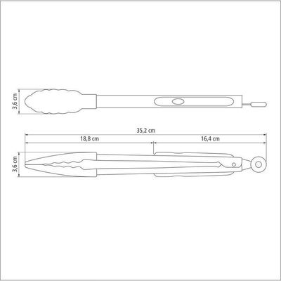Pegador Multiuso Em Silicone Tramontina Moldê Cinza 35cm