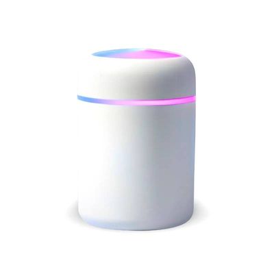 Umidificador Branco Aromatizador USB 300ml Ultrassônico Led