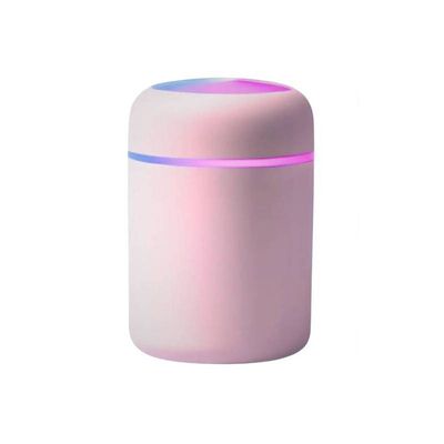 Umidificador Rosa Aromatizador USB 300ml Ultrassônico Led