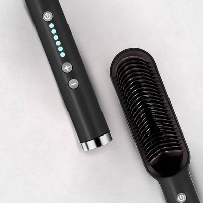 Escova Pente Alisadora Profissional Preto 34w Bivolt