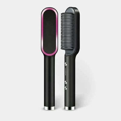 Escova Pente Alisadora Profissional Preto 34w Bivolt