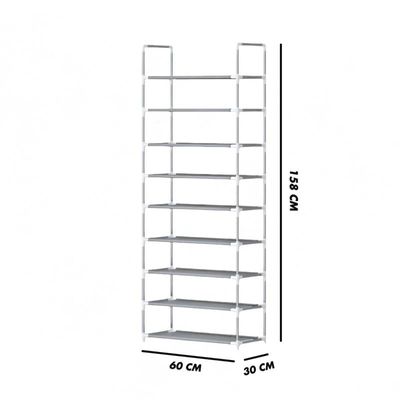 Sapateira Vertical 9 Prateleira Organizador Multiuso Branco