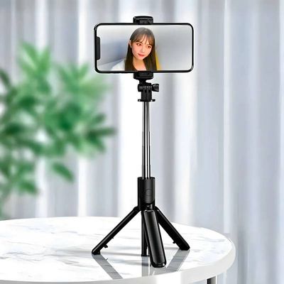 Bastão de Selfie com Tripé para Celular com Controle Remoto