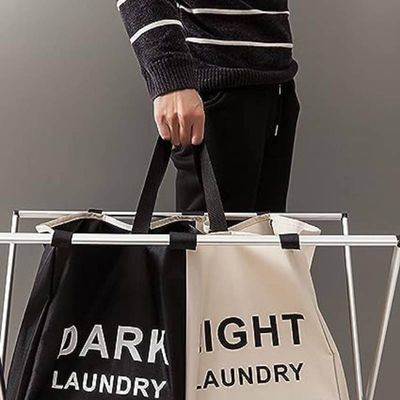 Cesto de Roupa Suja Dobrável Organizador 3 Compartimentos