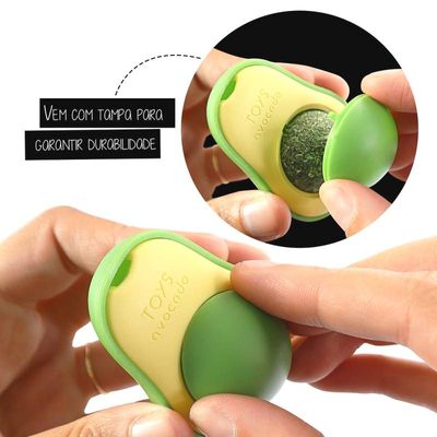 Catnip Abacate Brinquedo para Gatos 360° Atiça Curiosidade