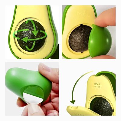 Catnip Abacate Brinquedo para Gatos 360° Atiça Curiosidade