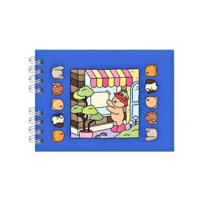 Livro de Colorir Azul Capa Dura Wide-0 com 48 Desenhos