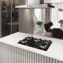 Cooktop Fogatti Safe Ferro Fundido 5 Bocas A Gas Preto Bivolt