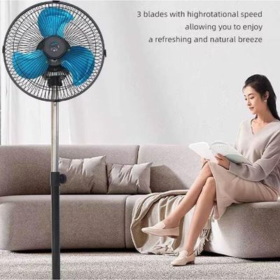 Ventilador Coluna Chão Potente 220V Profissional 3 Velocidades 45W Coluna Pedestal Giratorio 3