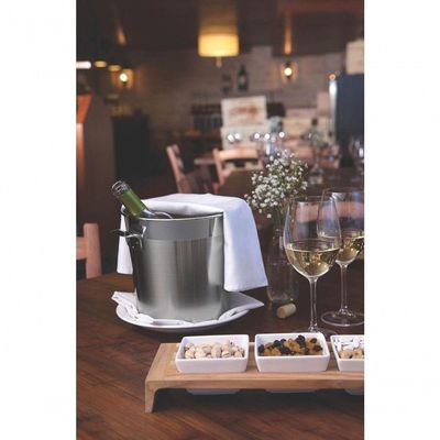 Balde Para Garrafas Tramontina Cosmos 20cm Em Aço Inox Fosco Com Borda Em Brilho