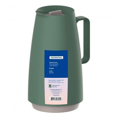 Bule Térmico Tramontina Exata Verde Com Ampola De Vidro 500ml