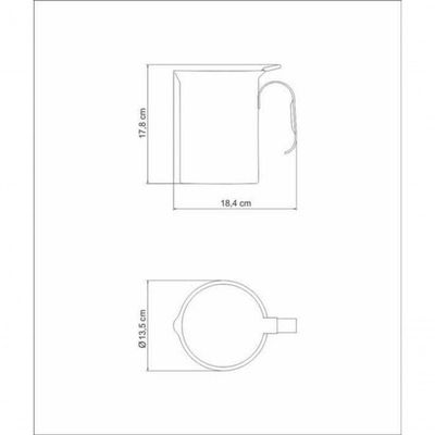 Jarra Tramontina Buena Para água Em Aço Inox Com Tampa 12cm 2,1 Litros