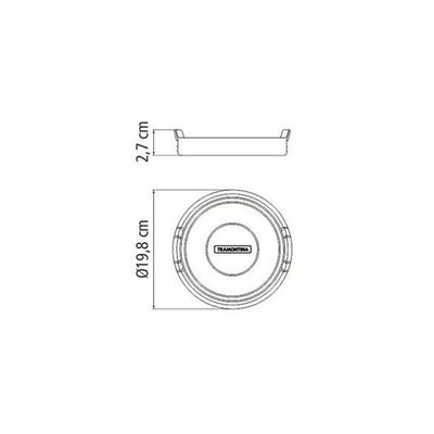 Tampa Plástica Tramontina 18cm Cucina