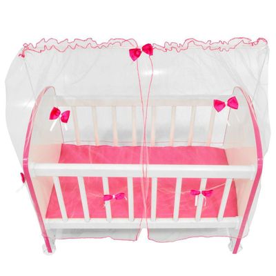 Kit 03 Berços Para Boneca Magia C02 Brinquedo Infantil Branco Rosa - Lyam Decor