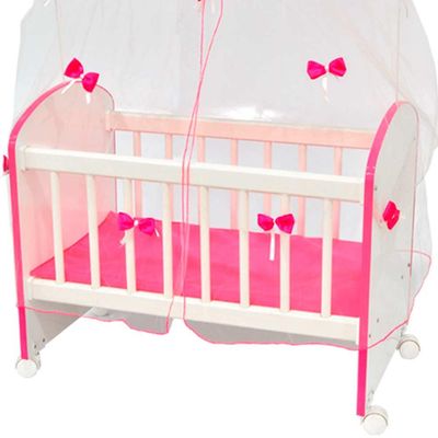 Kit 03 Berços Para Boneca Magia C02 Brinquedo Infantil Branco Rosa - Lyam Decor