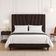 Cabeceira Cama Box Queen 160 Cm Vivian Em Corino Com Frame Marrom