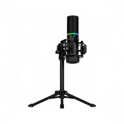Microfone Gamer Streamplify Mic Tripod Com Tripé Preto Rgb