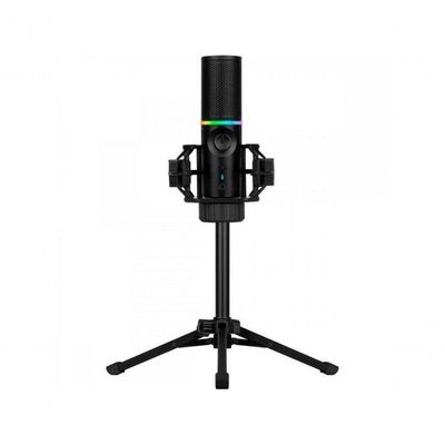 Microfone Gamer Streamplify Mic Tripod Com Tripé Preto Rgb