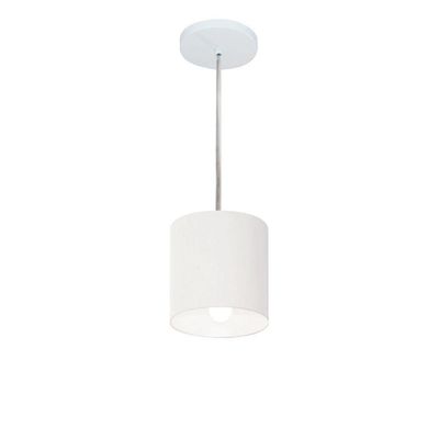 Lustre Pendente Cilíndrico Free Lux Para Mesa De Jantar, Sala, Quarto, Churrasqueira E Balcão. Palha Tam: 18x18cm