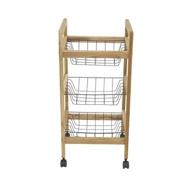 Fruteira Tramontina 3 Cestos Em Madeira Teca Utilínea