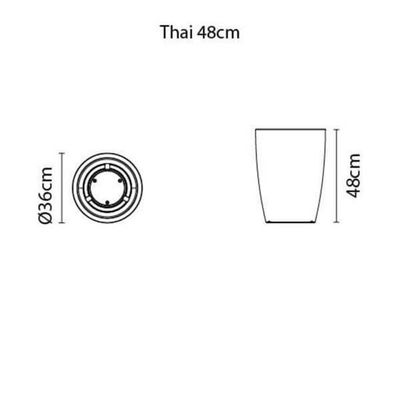 Vaso Tramontina Thai Concreto 48cm