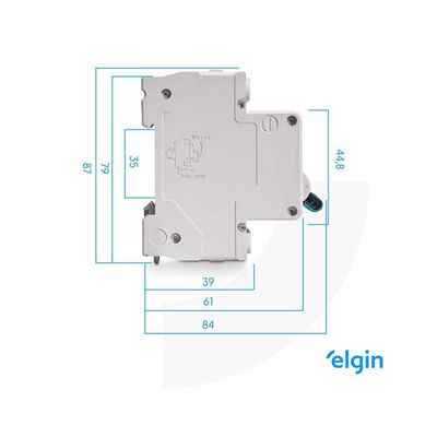 Mini Disjuntor Bipolar Curva C MCB 3KA 2 Polos 25A Bivolt